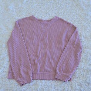 Cat & Jack Girl's Pink Long Sleeve Light Sweater Tee Size 10/12